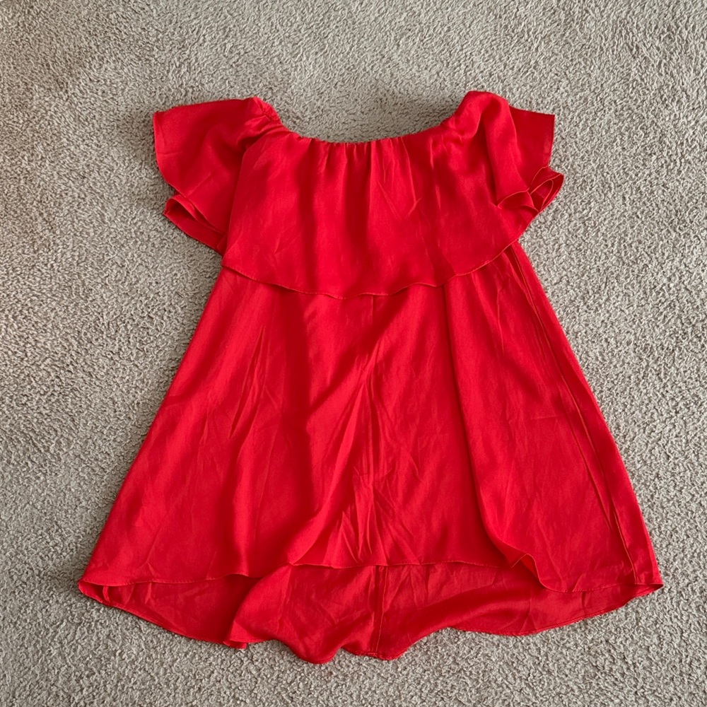 SHEIN Red Off-Shoulder Mini Dress